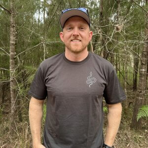 Snakes of the Sunshine Coast T-shirt (Coal)