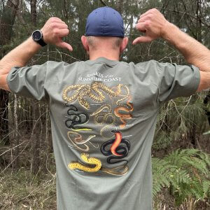 Snakes of the Sunshine Coast T-shirt (Cypress)